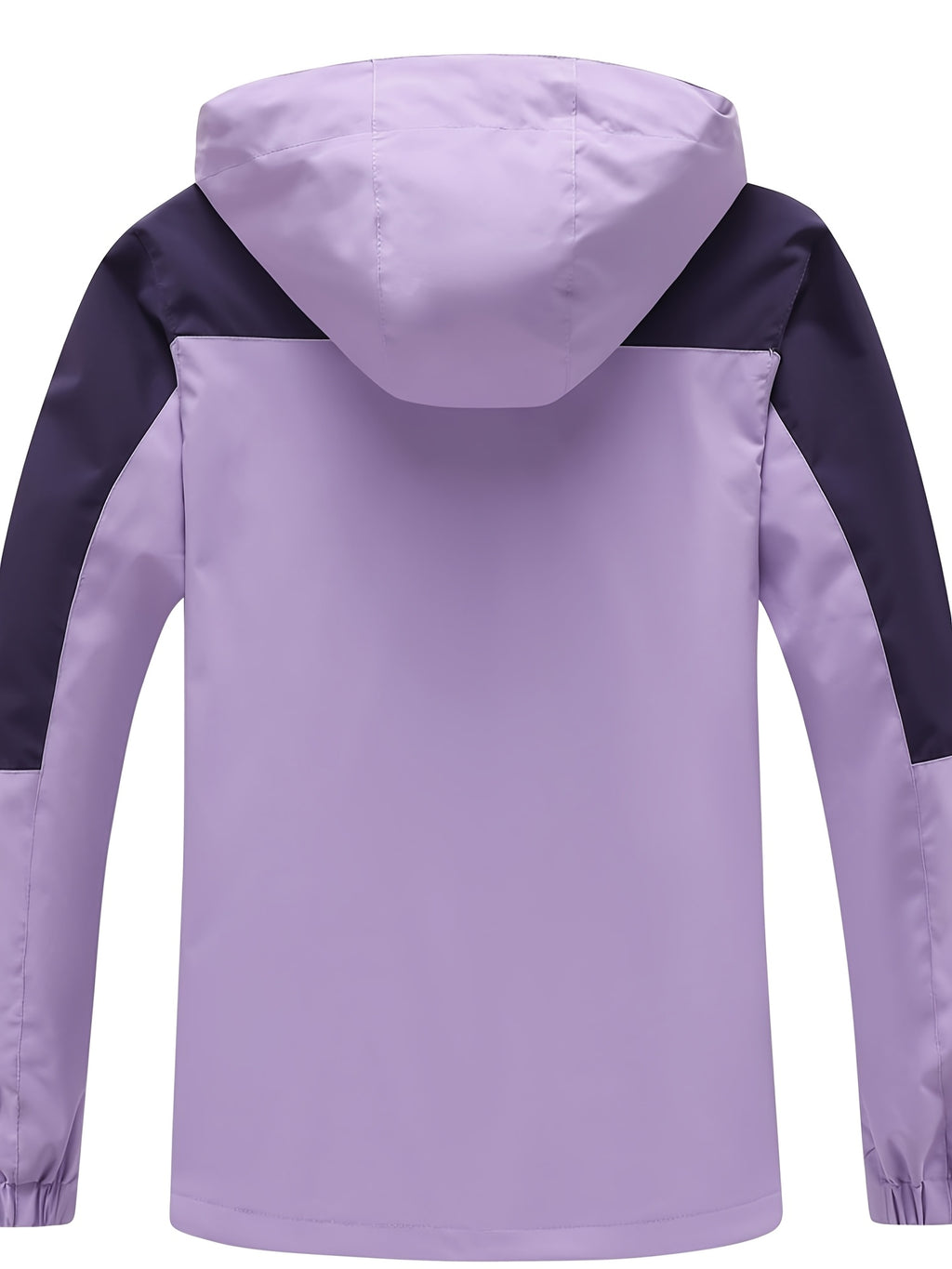Packable Rain Jacket for Women, Lightweight Hooded Windbreaker with Mesh Lining, Detachable Hood, Adjustable Cuffs and Zipper Pockets for Light Rain