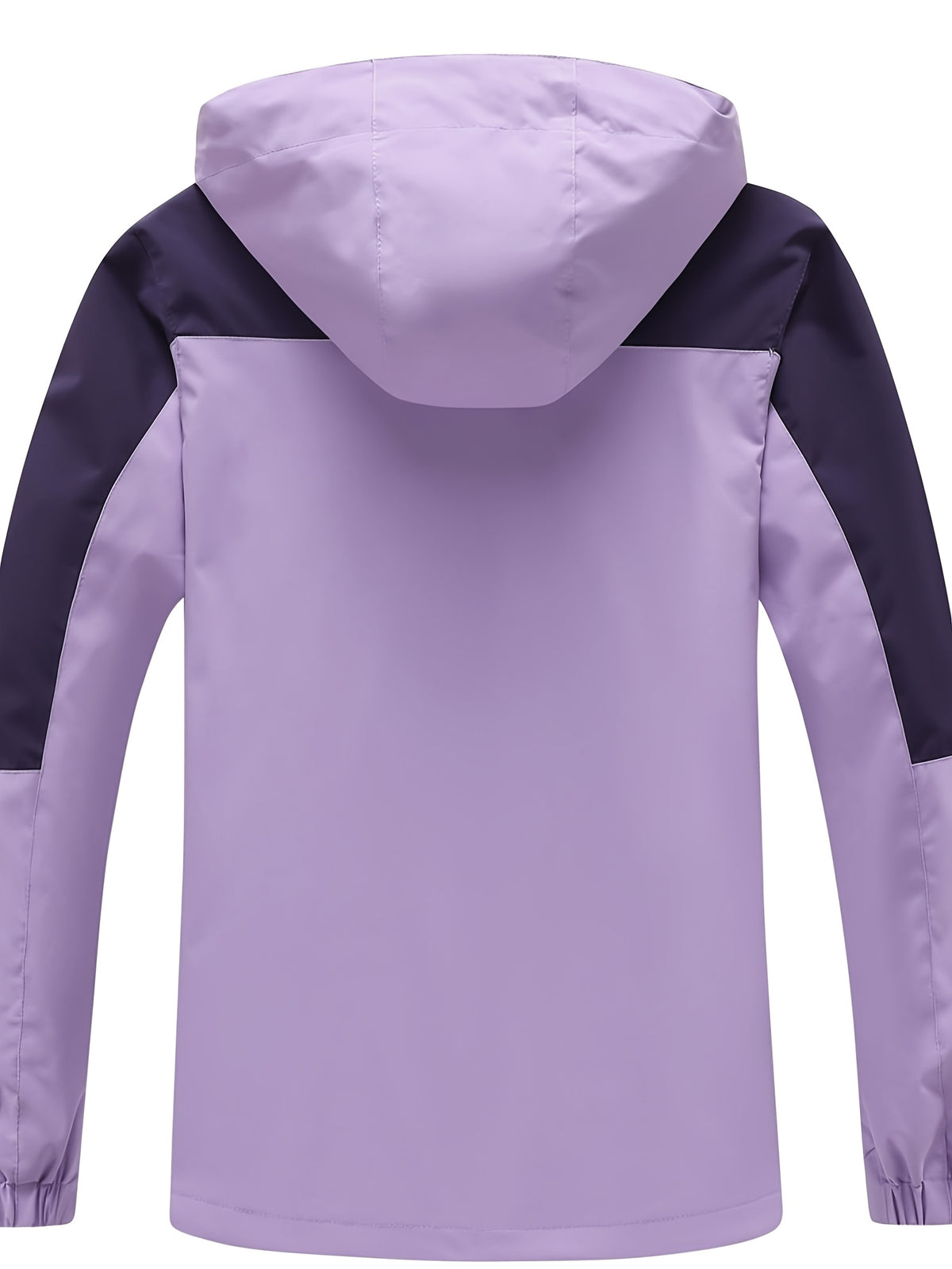 Packable Rain Jacket for Women, Lightweight Hooded Windbreaker with Mesh Lining, Detachable Hood, Adjustable Cuffs and Zipper Pockets for Light Rain