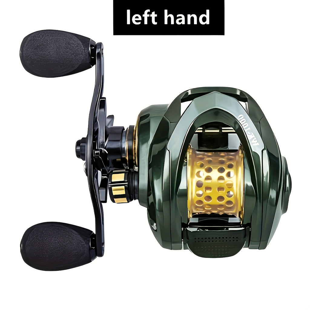 High-Speed Fishing Reel for Saltwater and Freshwater Angling, Aluminum Alloy and Plastic Construction with Left-Hand and Right-Hand Style Options