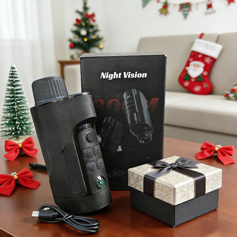1080P Night Vision Monocular with 2-Inch Screen, 10X Digital Zoom, 5W Infrared and 2700mAh Rechargeable Battery for Hunting and Wildlife Observation