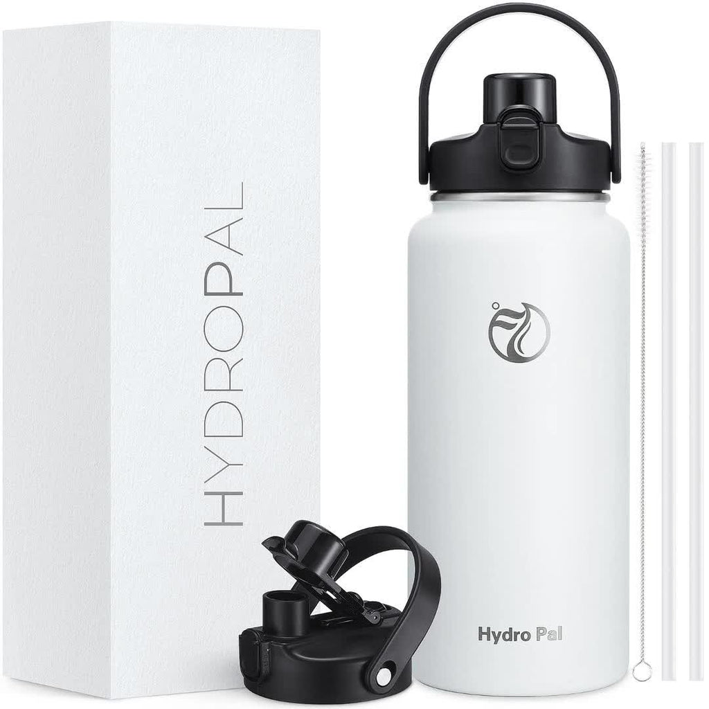 40 oz Insulated Stainless Steel Water Bottle with Chug and Straw Lids