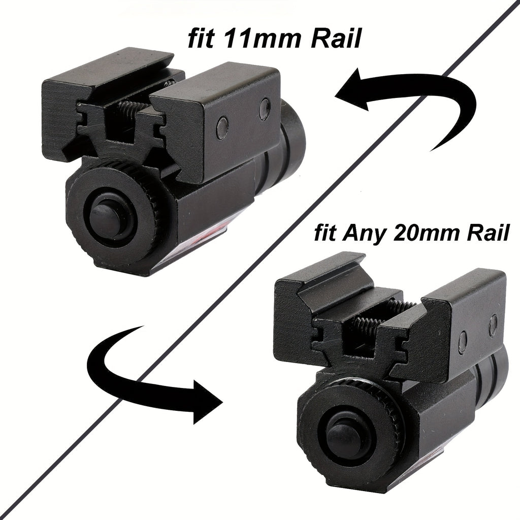 Compact Red Laser Sight with Rail Mount, Class IIIA AG13 Battery-Powered Accessory with Listed Output up to 5 mW for Hunting Gear Collections