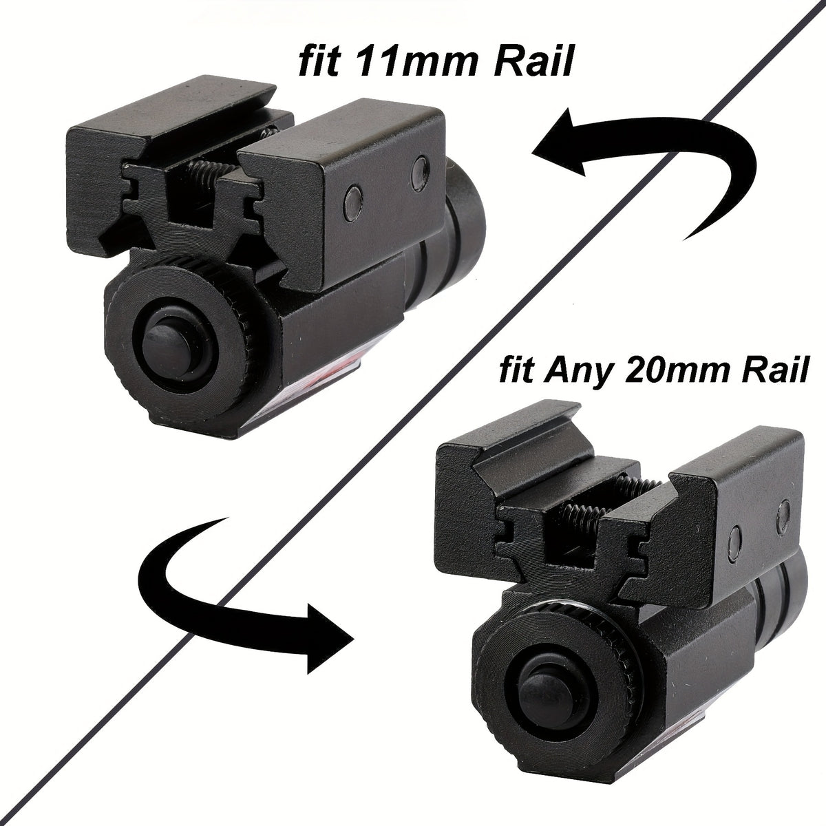 Compact Red Laser Sight with Rail Mount, Class IIIA AG13 Battery-Powered Accessory with Listed Output up to 5 mW for Hunting Gear Collections