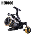 Reversible Handle Spinning Reel HE5000 or HE7000, 5.2:1 Gear Ratio with 22.05 lb Listed Drag and Metal Spool for Freshwater and Saltwater Fishing