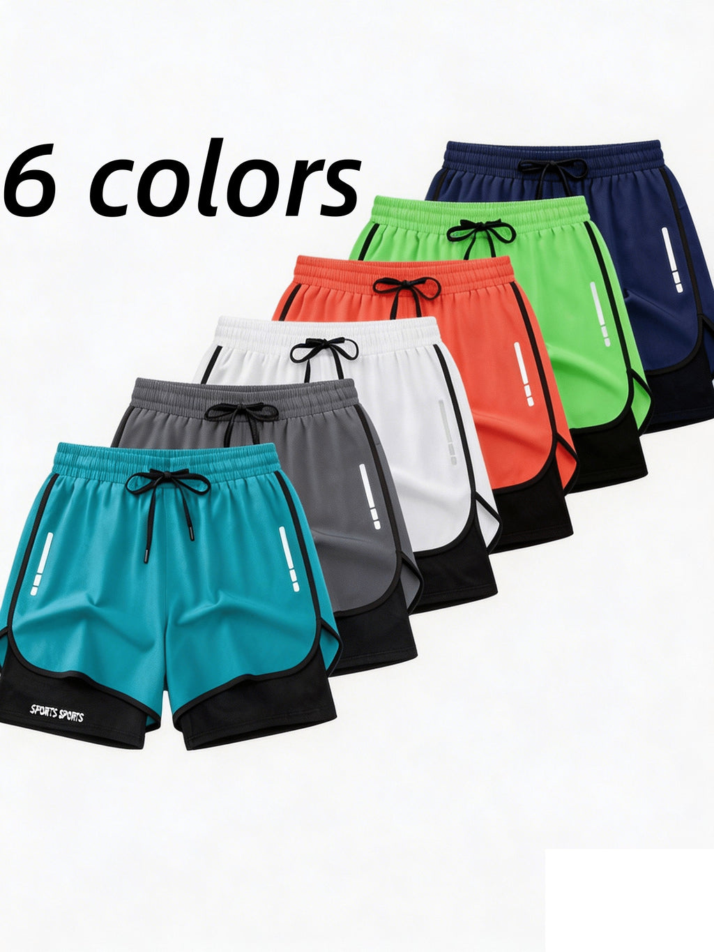 Women's Athletic Shorts 2-Pack, Summer Workout and Running Shorts for Yoga, Basketball, Golf and Casual Activewear, Orange and Navy Color Options, XS–XXL