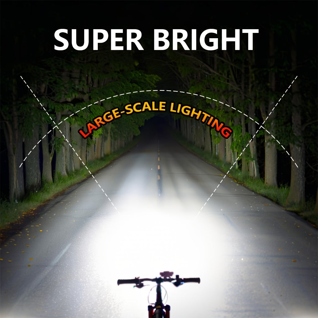 Bike Light and Horn Combo with USB Charging, Digital Display and Listed 4000mAh Power Bank, Headlight or Tail Light Bundle Options for Cycling