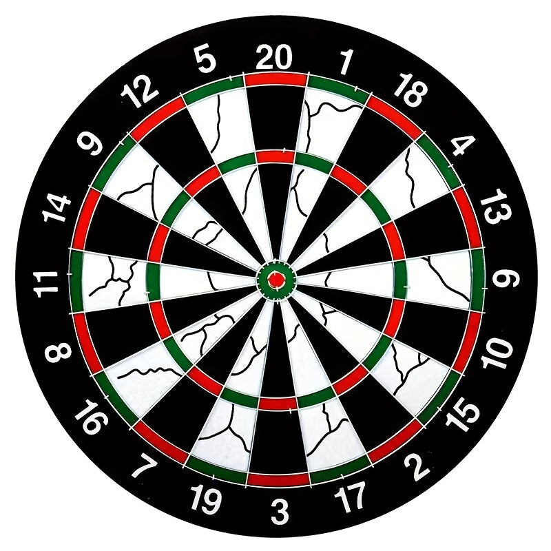 17-Inch Double-Sided Dartboard Set with 12 Darts for Casual Games