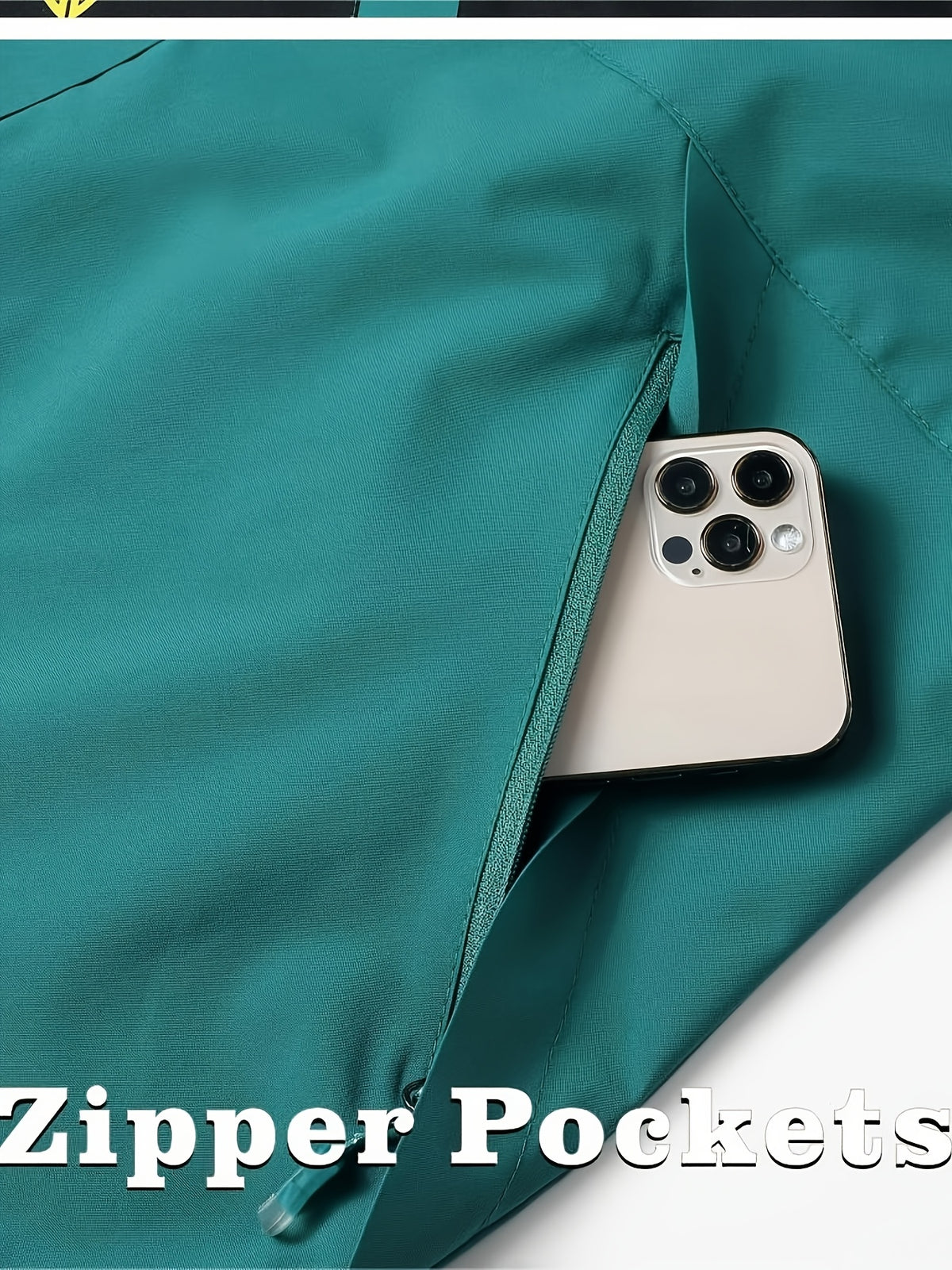 Packable Rain Jacket for Women, Lightweight Hooded Windbreaker with Mesh Lining, Detachable Hood, Adjustable Cuffs and Zipper Pockets for Light Rain