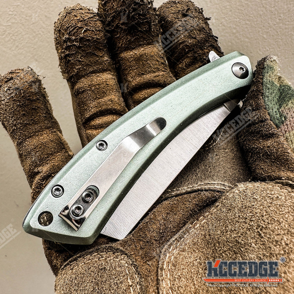 Cleaver Pocket Knife with Folding Stainless Steel Blade, Outdoorsman 7.75-Inch Listed Size for Everyday Cutting, Camping and Bushcraft Tasks