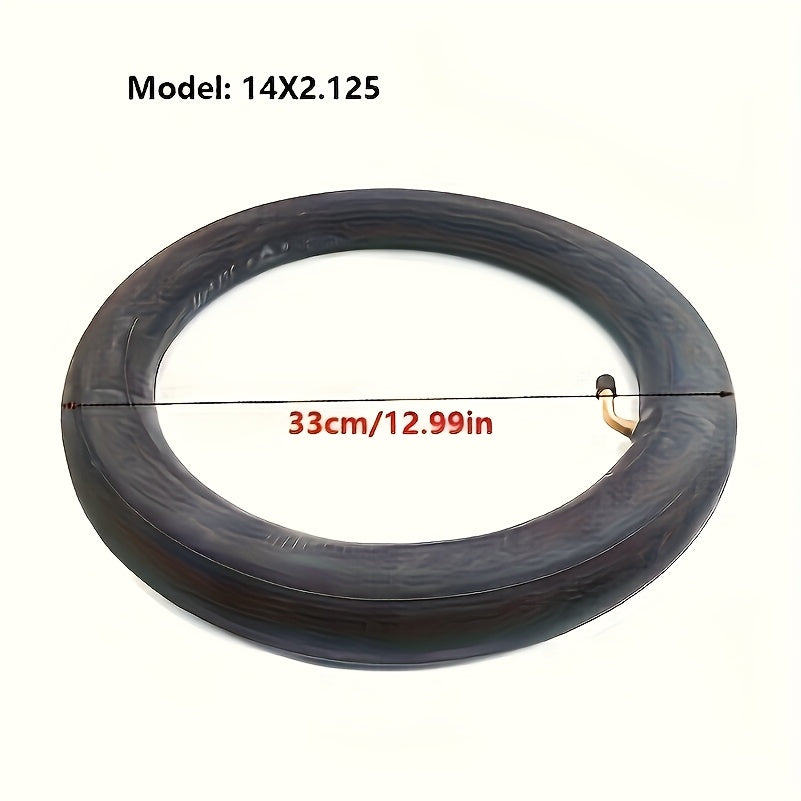 14x2.125 Inner Tubes 2-Pack for Compatible Bicycle and Electric Scooter Tires, Replacement Wheel Tubes for Routine Maintenance and Repairs