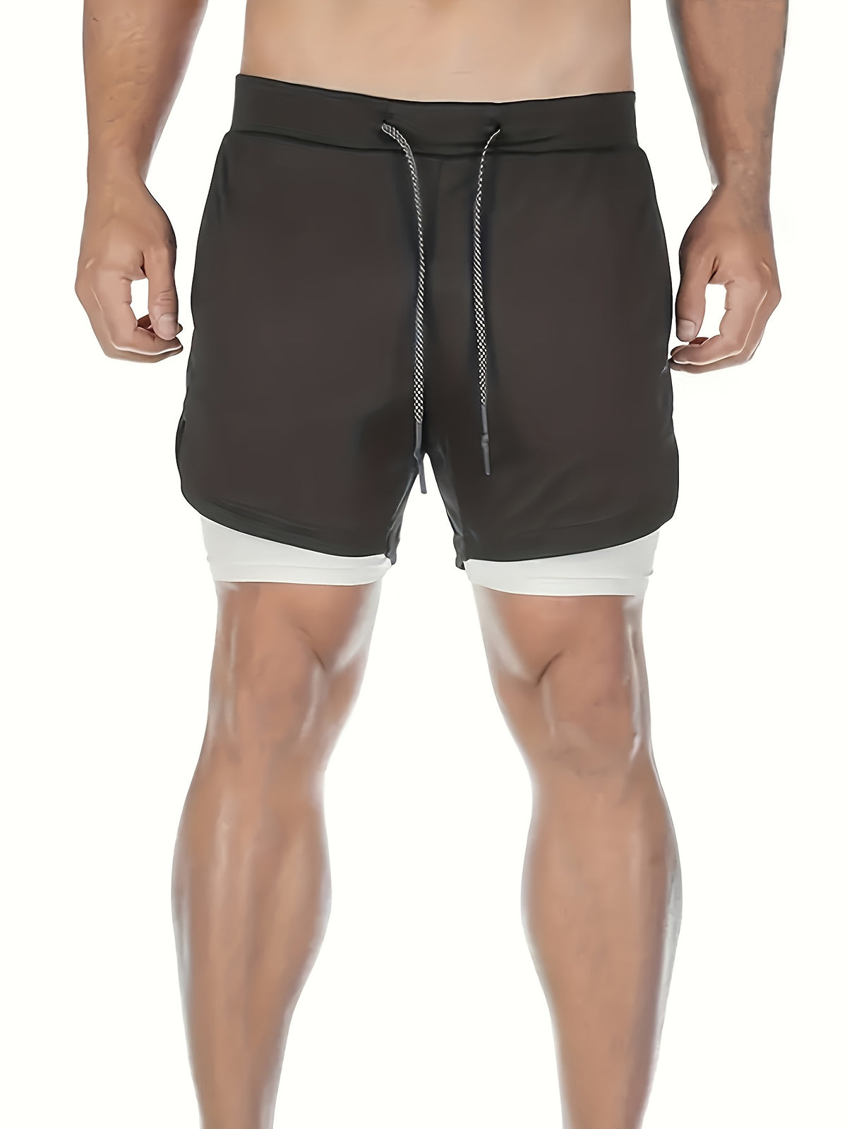 Men's 2-in-1 Running Shorts, 2-Piece Color Sets