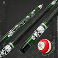 Maple Snooker Cue 58-Inch 20oz with Skull Theme, Accessory-Included Options for Men and Women, Game Room Gear and Christmas Gift Ideas