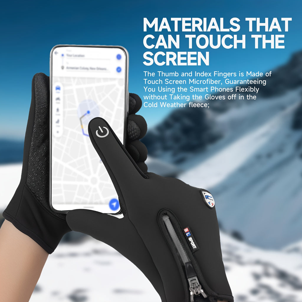 Touchscreen Winter Gloves with Anti-Slip Grip for Men and Women, Windproof Outdoor Handwear for Cold-Weather Travel and Everyday Adventures
