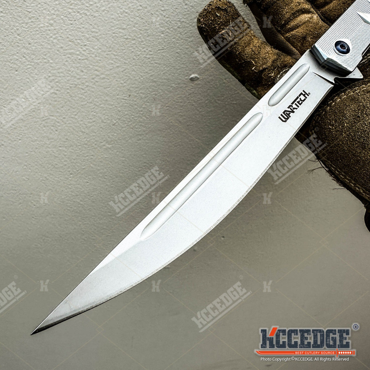 Large Folding Pocket Knife, 13-Inch Listed Size with Stainless Steel Blade and Ergonomic Handle, Black or Silver Options for Camping and Hiking