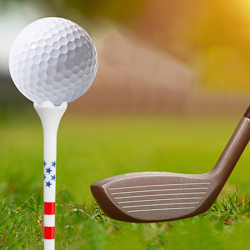 Plastic Golf Tees 100-Pack, 83mm Reusable Tee-Shot Supplies for Practice Rounds and Course Days, Outdoor Accessories and Gift Ideas for Golfers