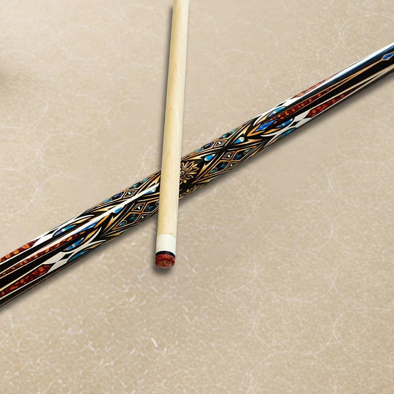 Retro Maple Pool Cue, 58-Inch 20-Ounce Billiard Stick with Listed 13 mm Size and Billiard Gloves for Practice, Game Nights and Father's Day Gifts