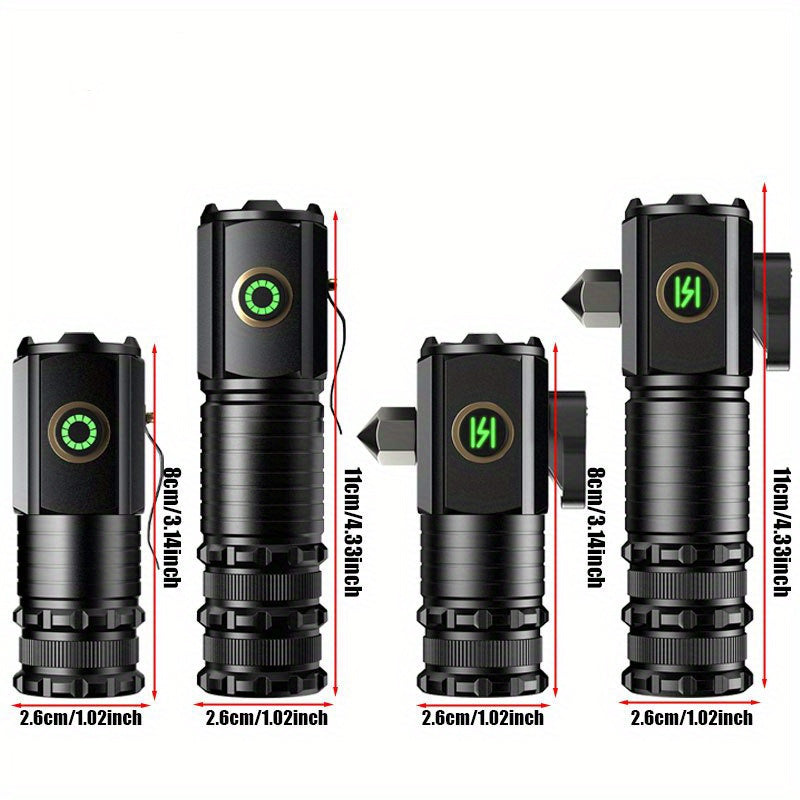 2000 Lumen Mini Flashlight with Rechargeable Lithium Battery, Four Dimming Modes and Turbo for Pocket Carry, Camping and Emergency Lighting