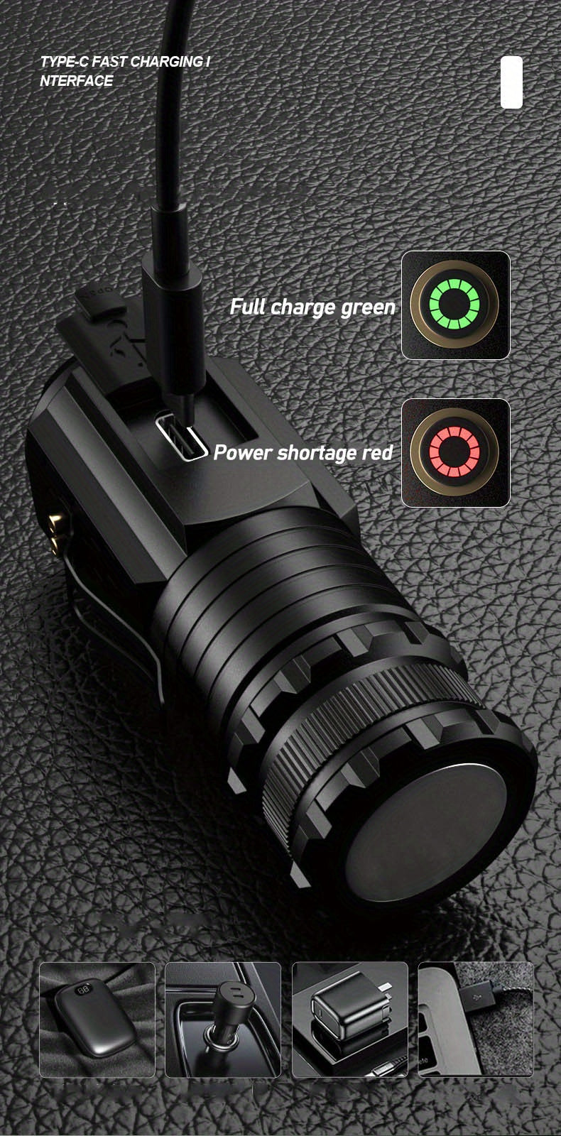 2000 Lumen Mini Flashlight with Rechargeable Lithium Battery, Four Dimming Modes and Turbo for Pocket Carry, Camping and Emergency Lighting
