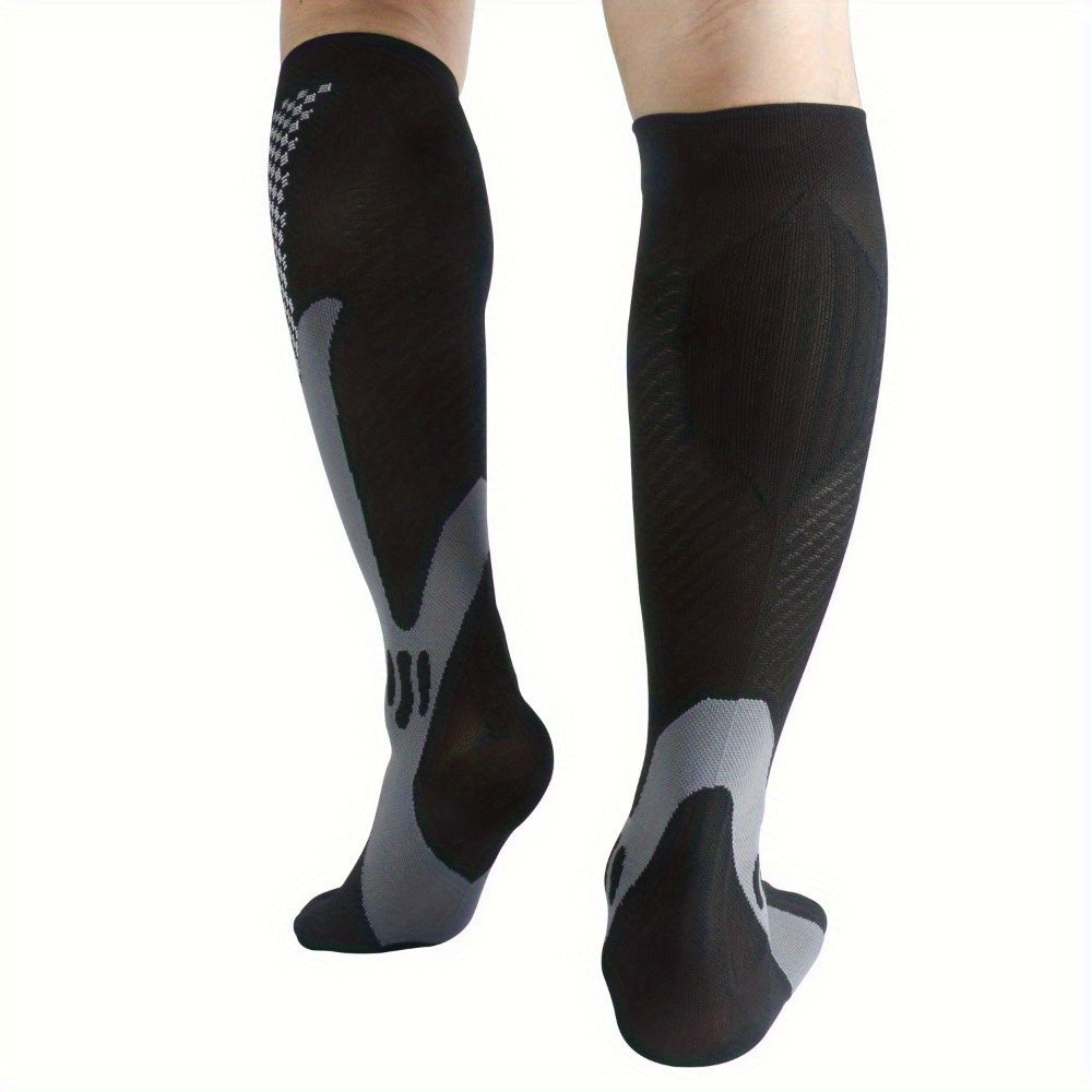 Athletic Compression Socks 5-Pair Pack for Men and Women, Calf and Foot Support for Running, Hiking, Cycling and Everyday Training
