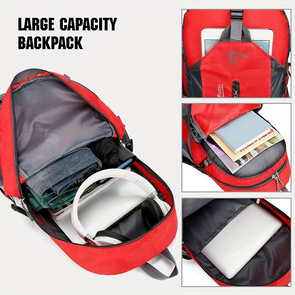 Hiking Daypack Backpack, 6.74-Gallon Lightweight Outdoor Pack for Travel, Cycling and Camping with Laptop Protection, Four Color Options