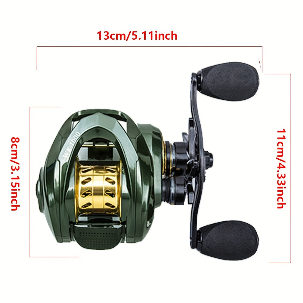 High-Speed Fishing Reel for Saltwater and Freshwater Angling, Aluminum Alloy and Plastic Construction with Left-Hand and Right-Hand Style Options