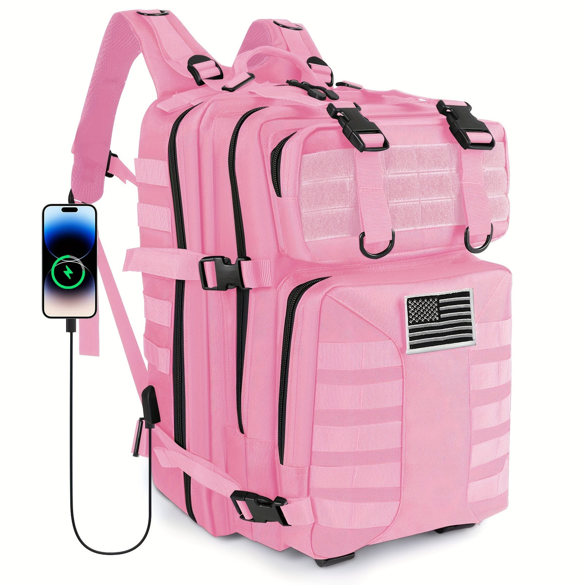 13.21-Gallon Tactical Backpack for Outdoor Travel, Unisex Large-Capacity Pack with Selectable Colors and Separate Small Bag Options for Everyday Adventures