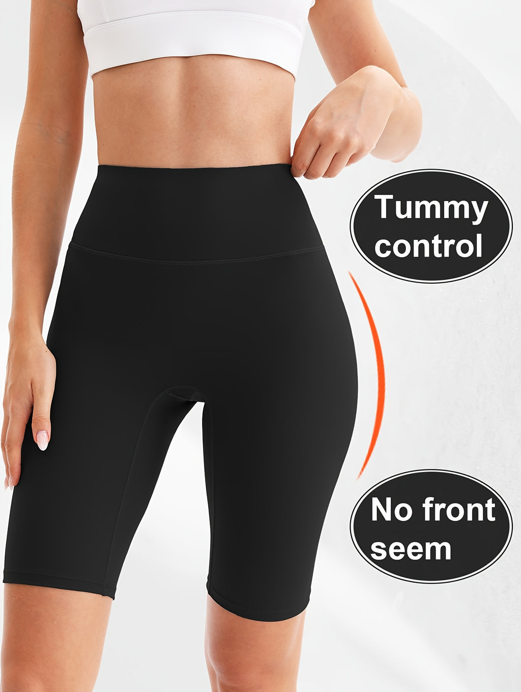 Nylon Spandex Biker Shorts 5-Pack for Women, High-Waist Stretch Workout Shorts with Two Back Pockets for Yoga, Running and Casual Wear