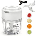 Cordless Mini Food Chopper, Rechargeable Portable Food Processor with Meat Grinder Blade for Garlic, Vegetables and Fruit, Home and Camping Meal Prep