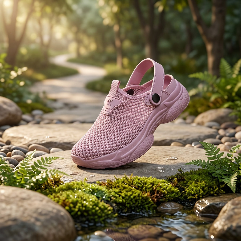 Women's Arch Support Sandals, Quick-Dry Non-Slip EVA Beach Shoes with Wide Toe Box for Shower, Garden and Summer Walks, Lightweight Casual Footwear