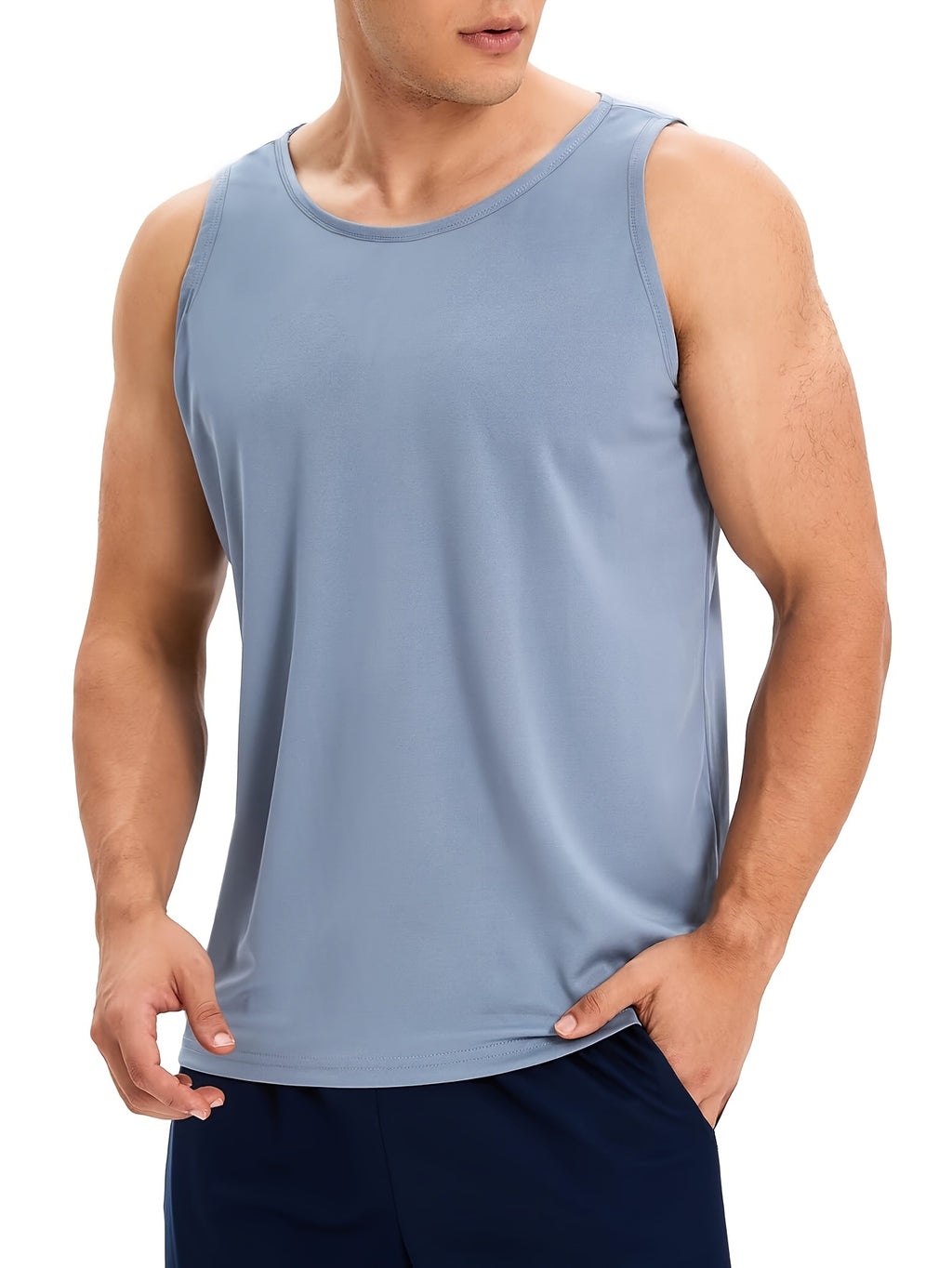 Men's Athletic Tank Tops 6-Pack in Mixed Solid Colors, Breathable Quick-Dry Sleeveless Fitness Shirts for Sports and Casual Summer Wear