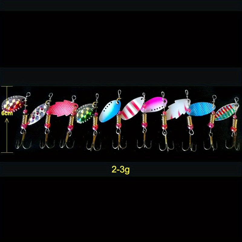 Spinner and Spoon Fishing Lure Kit 30 Pieces, ABS and Iron Hard Baits with Crankbaits for Bass, Trout, Crappie and Walleye Tackle Selection
