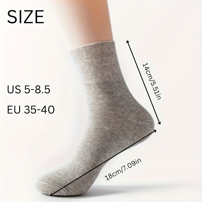 Women's Non-Binding Socks in Random Colors, Soft Elastic Everyday Sock Multipacks with 5, 10 or 15 Pair Options and Hand-Wash Care