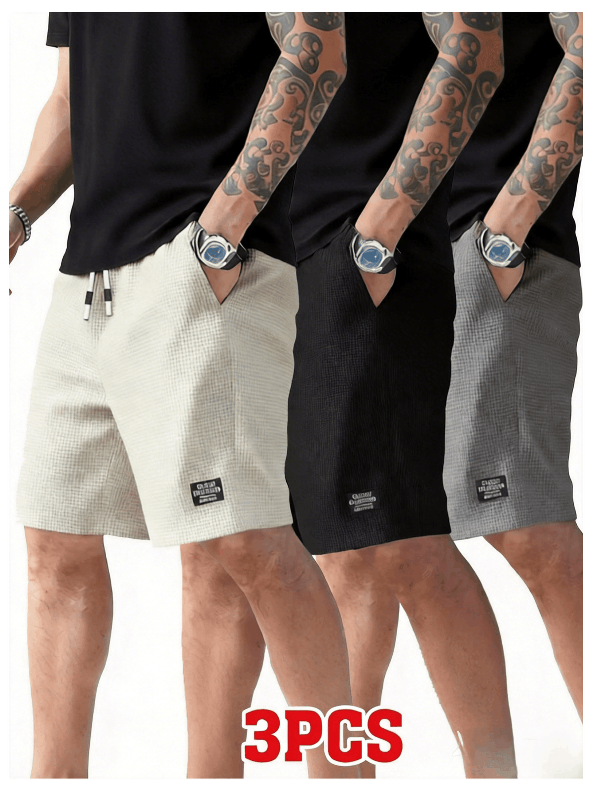 3-Pack Men's Quick-Dry Athletic Shorts in Mixed Colors for Summer Running, Hiking and Outdoor Workouts, Casual Sportswear Sizes S–XXXL