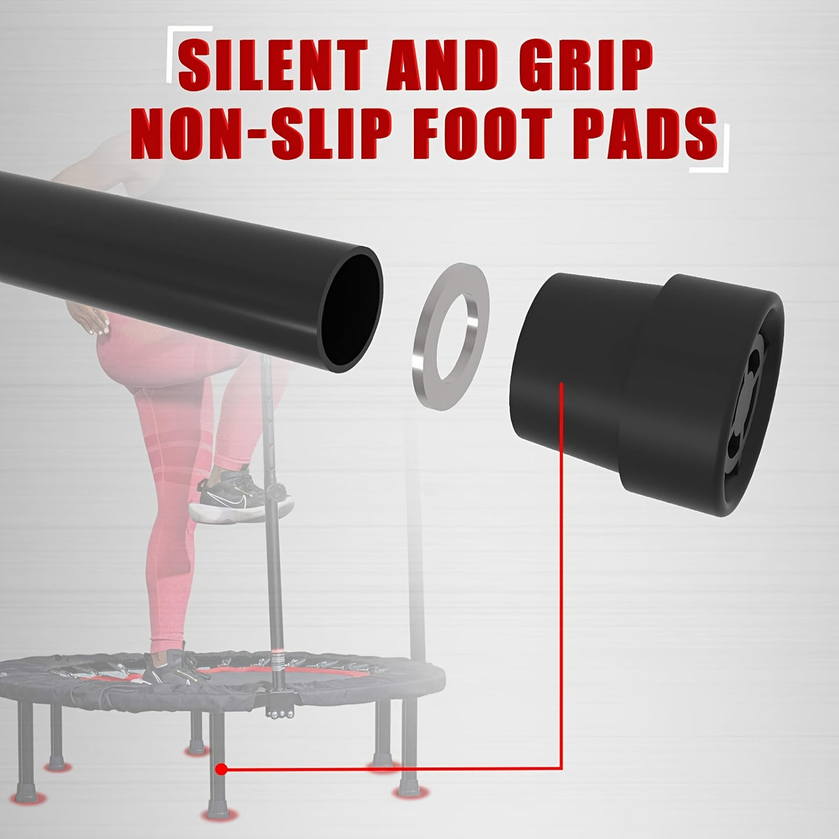 40-Inch Foldable Fitness Trampoline for Adults, Compact Indoor Exercise Rebounder for Home Gym Cardio Sessions and Everyday Workout Routines