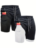 Men's 2-in-1 Running Shorts, 2-Piece Color Sets