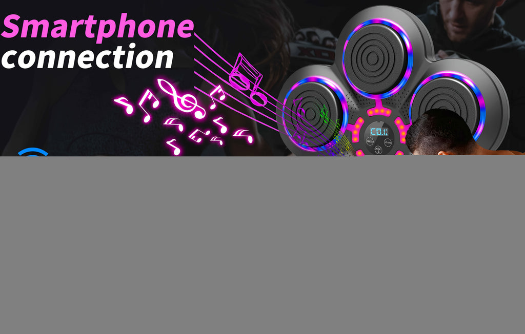 Music Boxing Machine for Adults, USB Rechargeable Wall-Mounted Electronic Punch Target with Black Model Options for Home and Gym Workouts