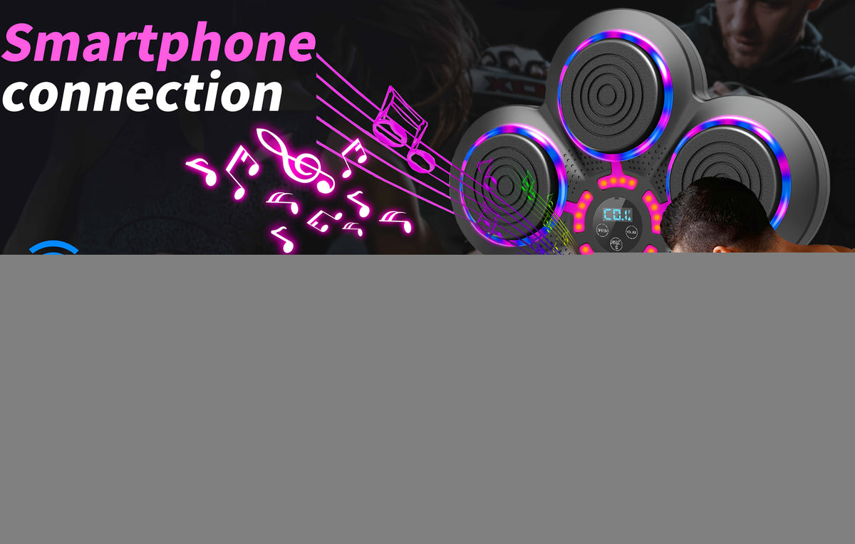 Music Boxing Machine for Adults, USB Rechargeable Wall-Mounted Electronic Punch Target with Black Model Options for Home and Gym Workouts