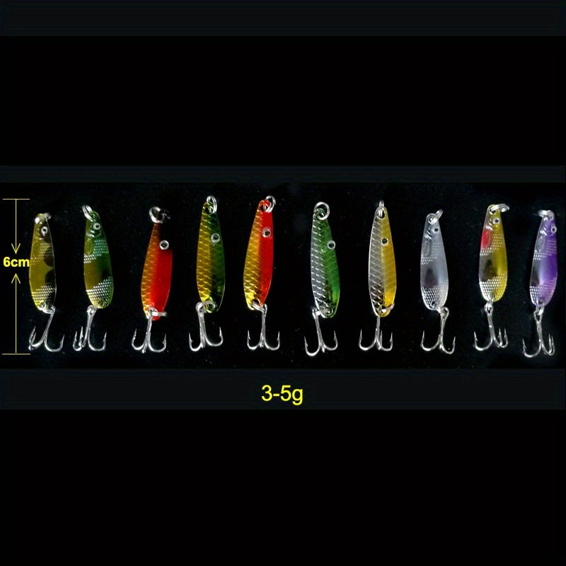 Spinner and Spoon Fishing Lure Kit 30 Pieces, ABS and Iron Hard Baits with Crankbaits for Bass, Trout, Crappie and Walleye Tackle Selection