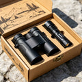 Binoculars and Flashlight Set with Compact Optical Glass Binoculars and Strap for Hiking, Camping, Sightseeing, Concerts and Outdoor Exploration