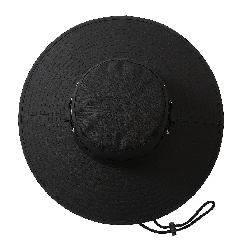 4-Fan Solar Powered Sun Hat with Wide Brim, USB Charging and 3 Adjustable Speeds for Fishing, Hiking and Summer Outdoor Activities