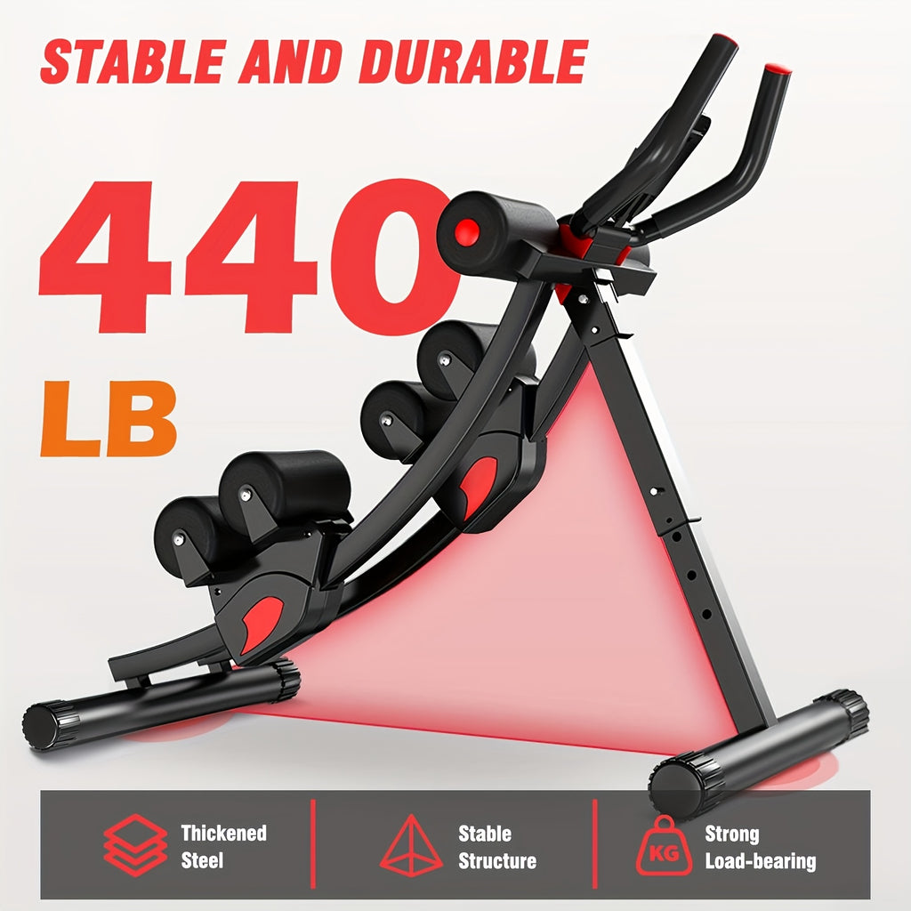 Foldable Ab Workout Machine for Home Gym, Adjustable Core Exercise Equipment with LCD Monitor and Listed 440 lb Capacity in Multiple Models