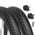 26 Inch Mountain Bike Tires 2-Pack, Lialex 26x1.95 Folding MTB Bicycle Tire Replacement with Anti-Puncture Weave, High Traction for Road, Trail & Off-Road Riding