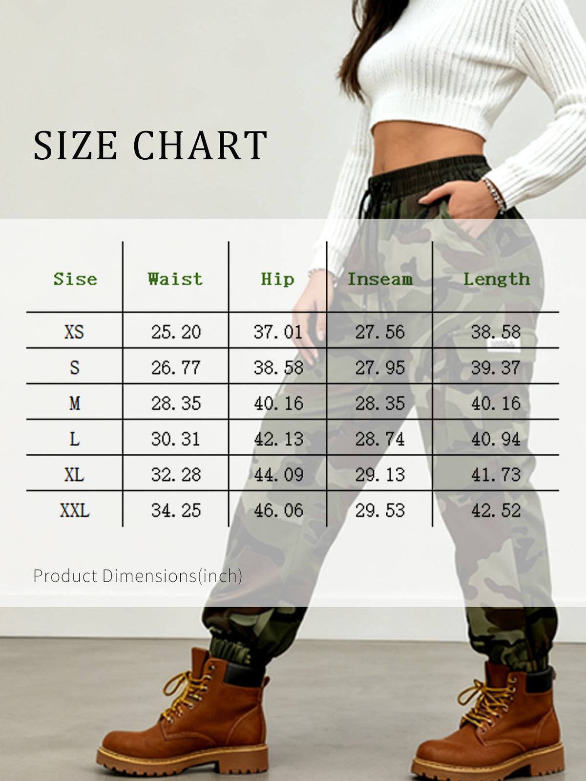 Women's Tapered Cargo Pants with Elastic Drawstring Waist, Lightweight Quick-Dry Outdoor Style in Three Colors and Sizes XS to XXL