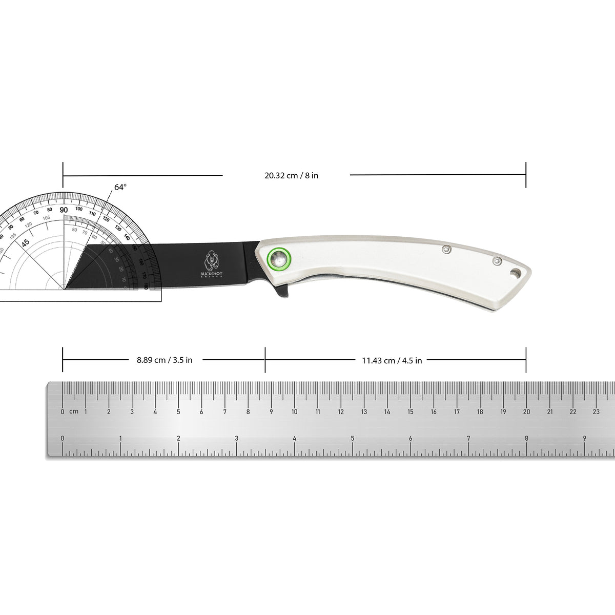 Cleaver Pocket Knife with Folding Stainless Steel Blade, Outdoorsman 7.75-Inch Listed Size for Everyday Cutting, Camping and Bushcraft Tasks