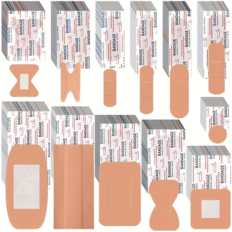 Fingertip and Knuckle Bandages 180 Count, Breathable PE Adhesive Bandage Assortment in 12 Sizes with Small Spot Shapes for Home and Travel First Aid
