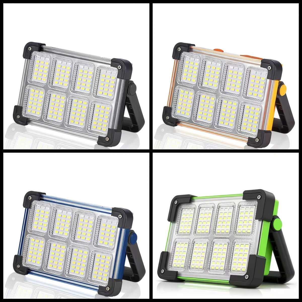 144 LED Solar Work Light with 4 Lighting Modes, Portable Rechargeable Light for Car Repairs and Outdoor Tasks, Available in 1, 2 or 3-Pack Options