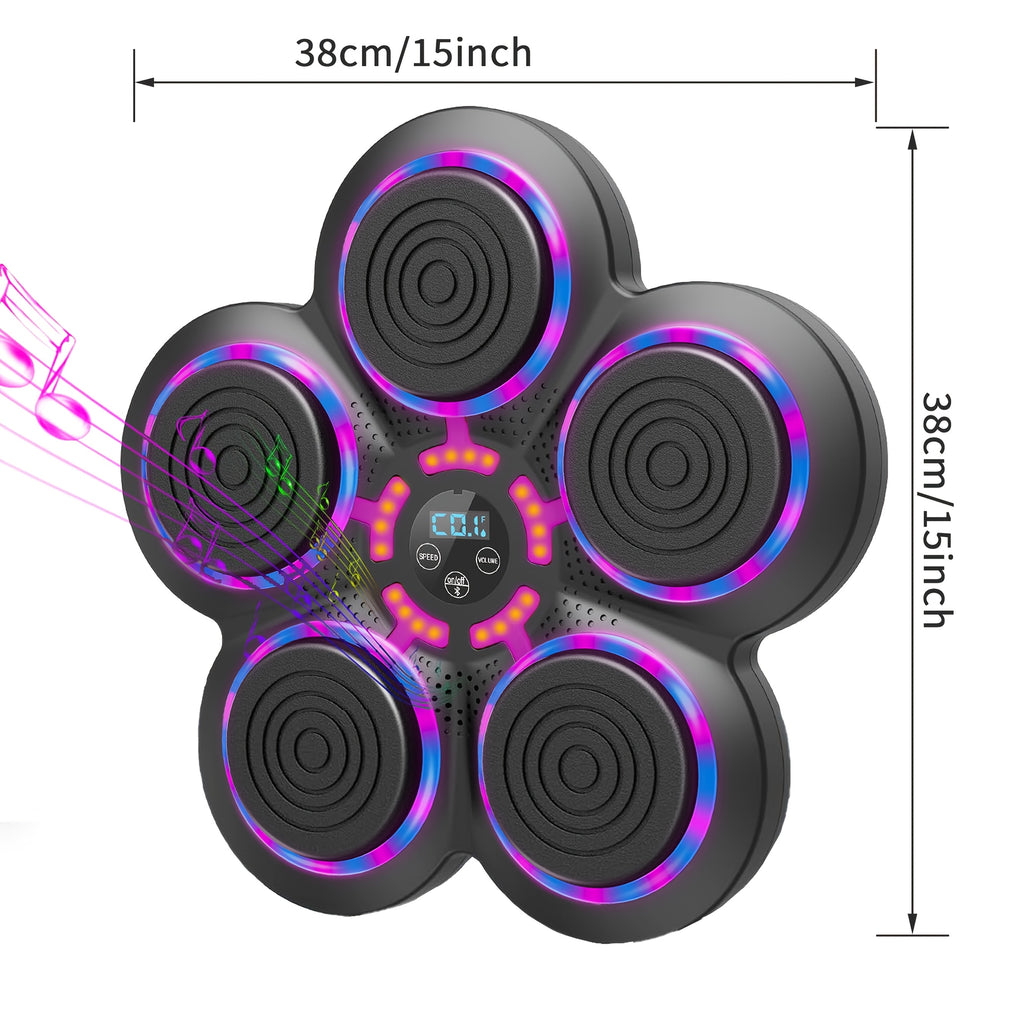 Music Boxing Machine for Adults, USB Rechargeable Wall-Mounted Electronic Punch Target with Black Model Options for Home and Gym Workouts