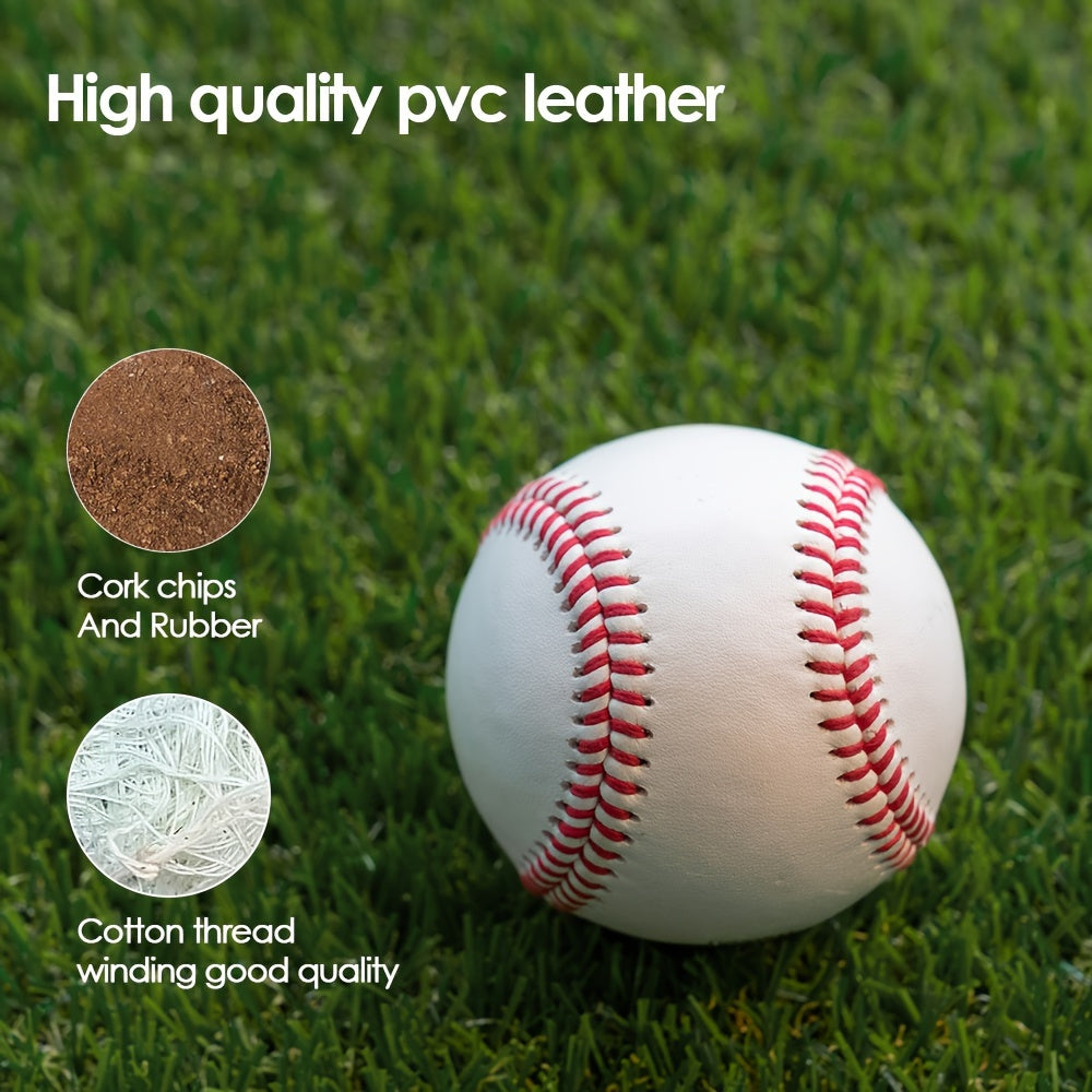 Practice Baseballs 12-Pack, Listed 9-Inch PVC-Cover Balls with Cork-and-Rubber Core for Adult Pitching, Batting, Fielding and Autograph Gift Ideas