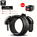 5-Digit Combination Bike Lock by TOSUOD, Coiled Cable in 49.21 or 59.06 Inch Options for Bicycles, Scooters and Motorcycle Parking