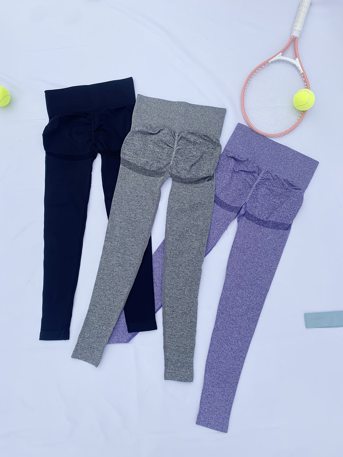 Seamless Leggings for Women, 3-Piece High Waisted Soft Yoga Pants Set in Mixed Colors, Sports Activewear for Gym Workouts and Everyday Wear